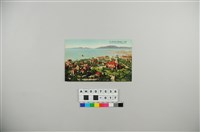 藏品(日治明信片：信號山上的德國望德基督教堂與下方的棧橋碼頭)的圖片